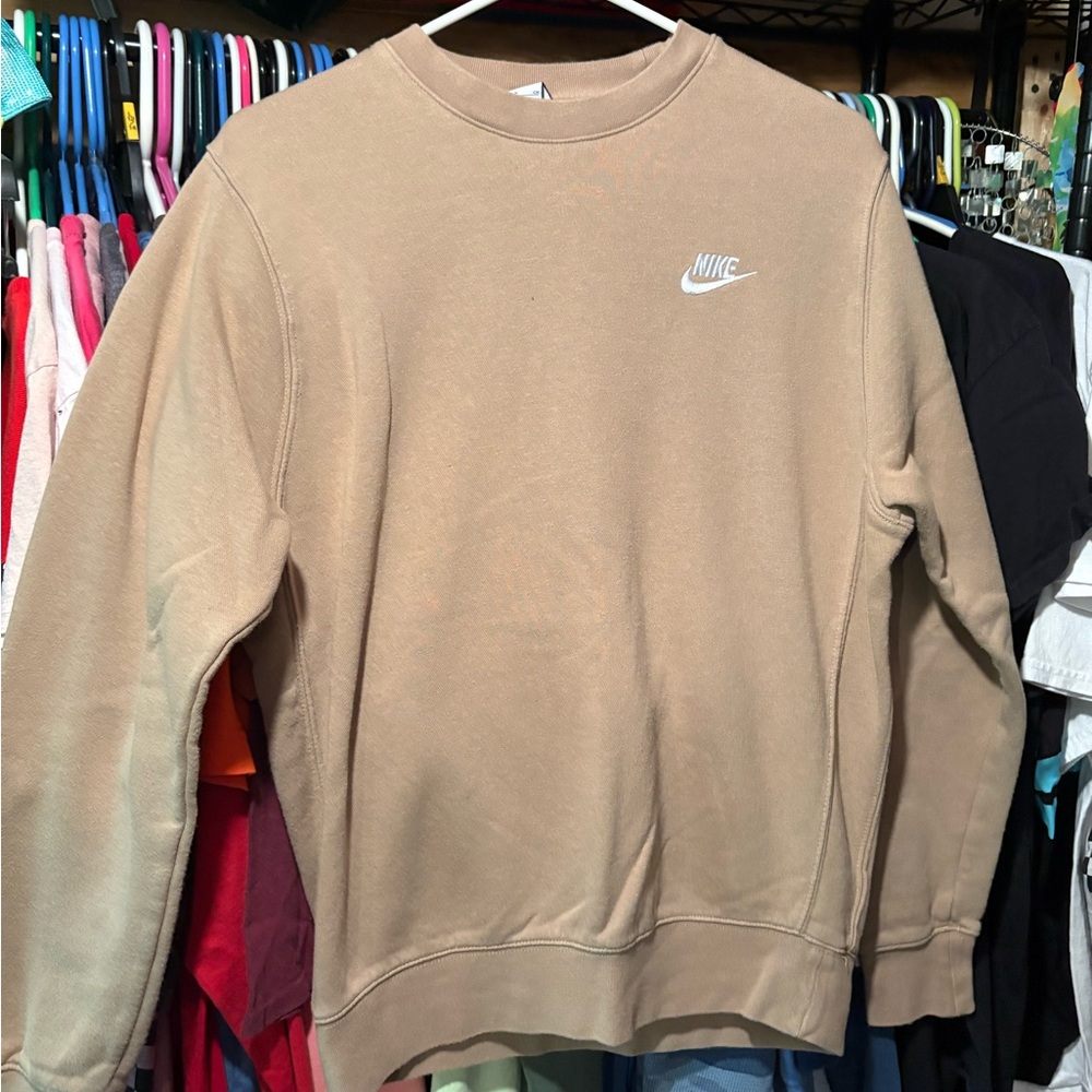 Nike Men's Beige Crewneck Sweater